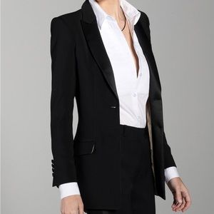 Little Black Tux Black Peak Lapel Long Tuxedo Jacket size  2